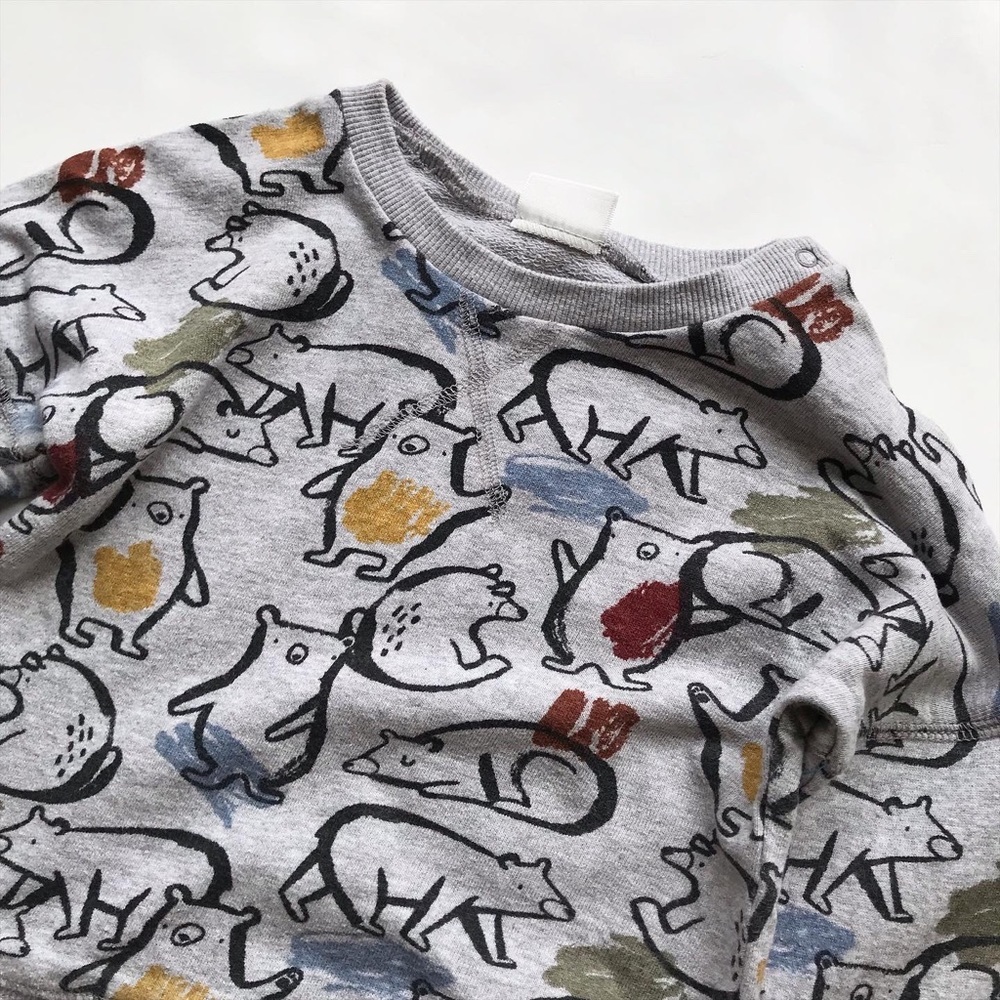 NEXT animal print sweatshirt/ jogger set VGUC 9-12 months - Picture 2 of 6